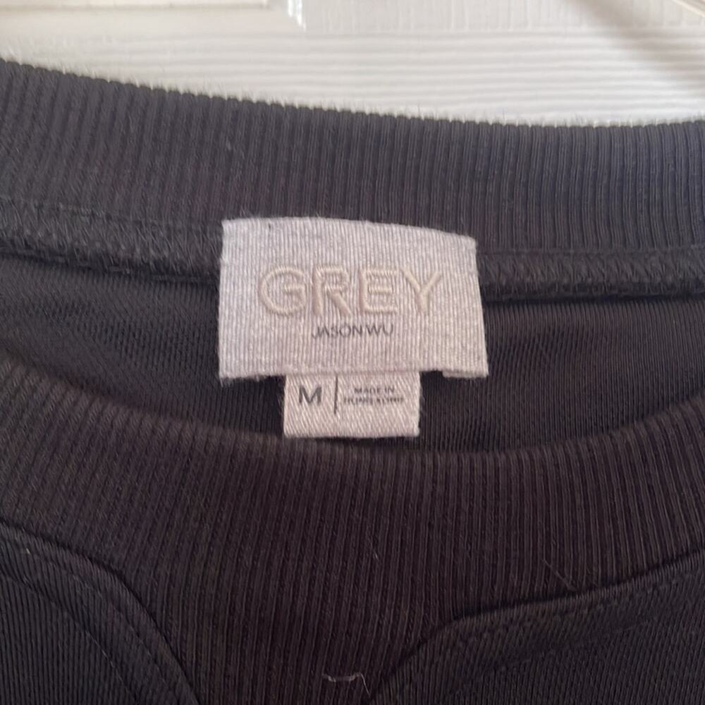 Grey Jason Wu Asymmetrical Cold Shoulder Sweatshi… - image 4